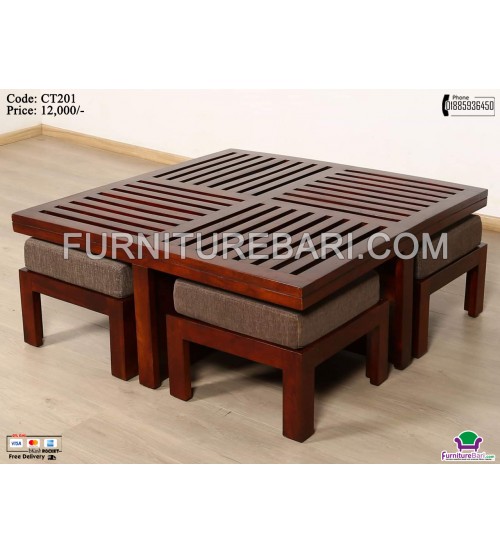 4 Seater Wooden Coffee Table CT201 Buy Center Tables at Best Price in Bangladesh